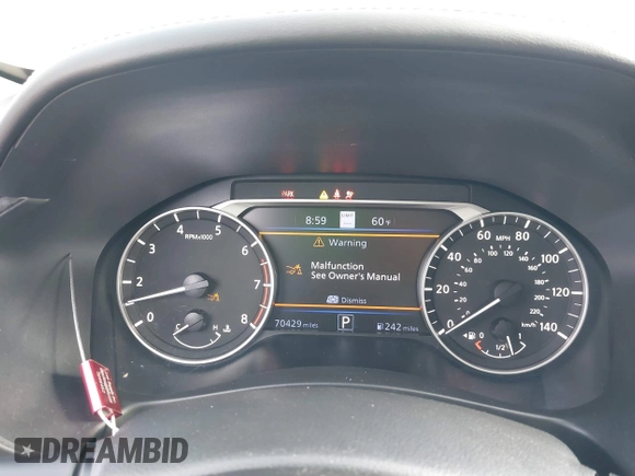 2019 Nissan Altima SL with VIN 1N4BL4EV4KC253275, listed as a IAAI auction lot 42041867 with 70,429 mi miles and . Bid and sale history available at DreamBid. Image 7.