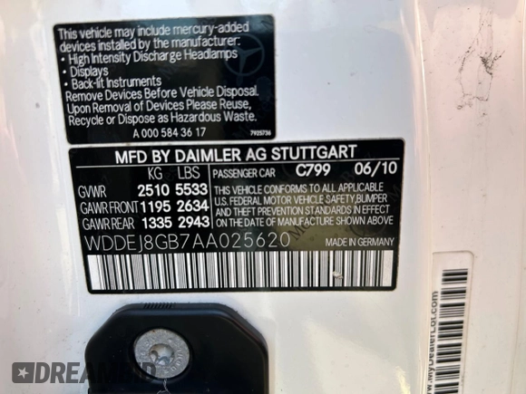 2010 Mercedes-Benz CL 550 z VIN WDDEJ8GB7AA025620, wystawiony jako Copart lot #73417454 z przebiegiem 193 339 mil mil oraz Czysty tytuł • Clean title. Historia ofert i sprzedaży dostępna na DreamBid. Obrazek 10.