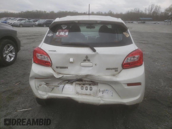 2018 Mitsubishi Mirage SE с VIN ML32A4HJ1JH010536, выставлен на аукционе Copart как лот 49791695 с пробегом 93 899 миль миль и Списание • Salvage title. История ставок и продаж доступна на DreamBid. Изображение 6.