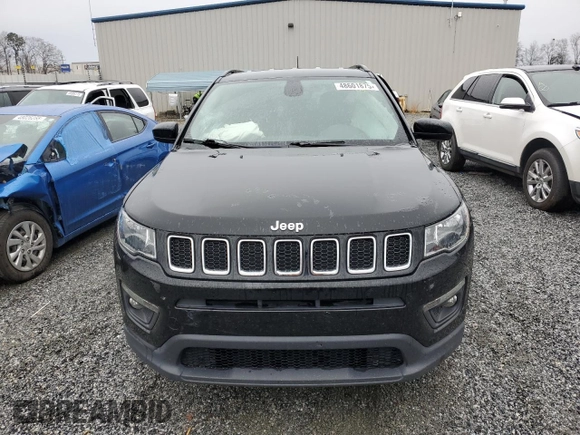2020 Jeep Compass Latitude with VIN 3C4NJCBBXLT153012, listed as a Copart auction lot 48601875 with 60,850 mi miles and Salvage Title. Bid and sale history available at carsss.com. Image 5.