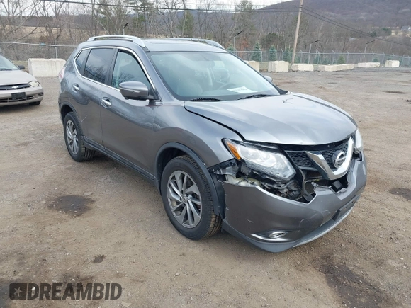 2015 Nissan Rogue SL with VIN 5N1AT2MV9FC858339, listed as a IAAI auction lot 41847604 with 147,894 mi miles. Bid and sale history available at carsss.com. Image 1.