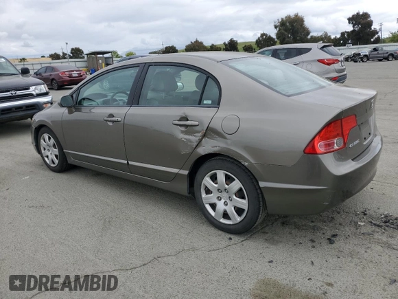 2008 Honda Civic LX with VIN 2HGFA16598H339946, listed as a Copart auction lot 54784655 with 110,205 mi miles and Salvage Title. Bid and sale history available at DreamBid. Image 2.