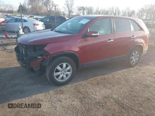 2011 Kia Sorento LX with VIN 5XYKT3A13BG007207, listed as a IAAI auction lot 41800292 with 161,283 mi miles. Bid and sale history available at carsss.com. Image 2.