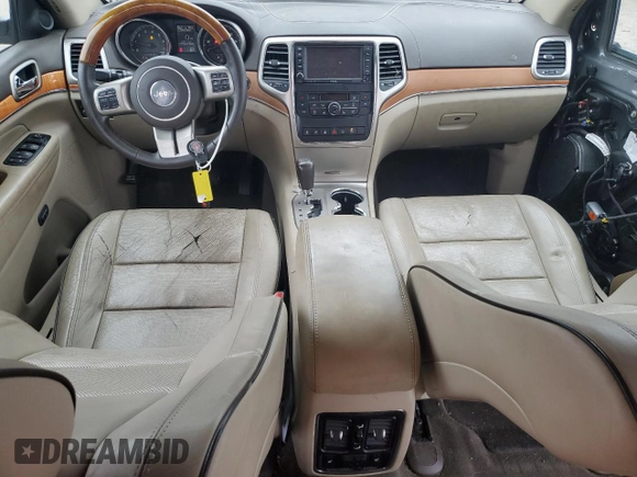 2013 Jeep Grand Cherokee Overland with VIN 1C4RJFCT7DC522416, listed as a Copart auction lot 44614375 with 170,786 mi miles and Salvage Title. Bid and sale history available at carsss.com. Image 8.