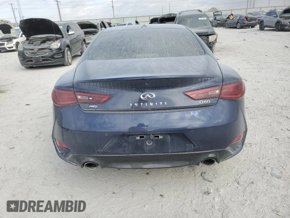 2021 Infiniti Q60 Luxe with VIN JN1EV7KL1MM470496, listed as a Copart auction lot 78464434 with Not provided miles and Salvage title. Bid and sale history available at DreamBid. Image 6.