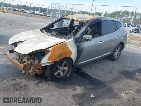 2013 Nissan Rogue S with VIN JN8AS5MT4DW011221, listed as a IAAI auction lot 40954827 with 98,020 mi miles. Bid and sale history available at carsss.com. Image 2.