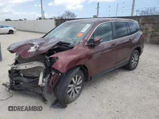 2021 Honda Pilot EX-L with VIN 5FNYF6H55MB061209, listed as a Copart auction lot 51140375 with 0 mi miles and Salvage Title. Bid and sale history available at carsss.com. Image 1.