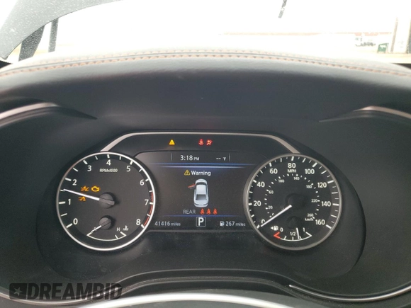 2023 Nissan Maxima SR with VIN 1N4AA6EV3PC502881, listed as a Copart auction lot 54789035 with 41,416 mi miles and Salvage title. Bid and sale history available at DreamBid. Image 9.