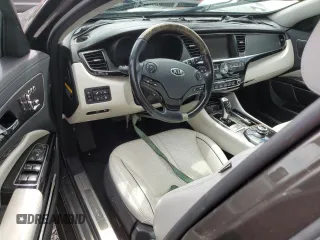 2015 Kia K900 Luxury with VIN KNALW4D48F6017602, listed as a Copart auction lot 74309814 with 0 mi miles and Salvage Title. Bid and sale history available at carsss.com. Image 8.