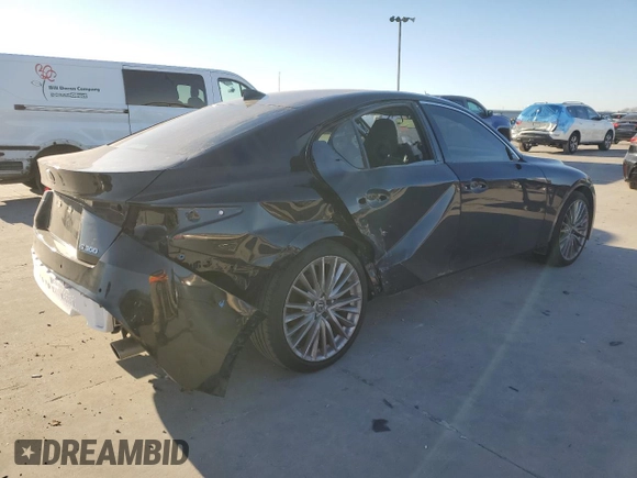 2024 Lexus IS 300 with VIN JTHDA1D2XR5128907, listed as a Copart auction lot 89364525 with 10,573 mi miles and Salvage title. Bid and sale history available at DreamBid. Image 3.