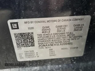 2020 Chevrolet Equinox LS with VIN 2GNAX5EV1L6209901, listed as a Copart auction lot 84914344 with 126,380 mi miles and Clean title. Bid and sale history available at DreamBid. Image 13.