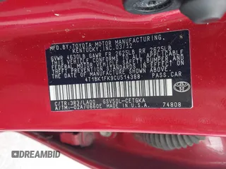 2012 Toyota Camry SE with VIN 4T1BK1FK9CU514388, listed as a IAAI auction lot 41930426 with 126,930 mi miles. Bid and sale history available at carsss.com. Image 9.