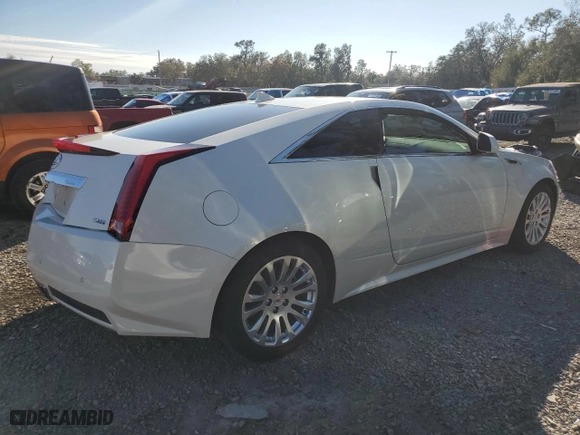 2012 Cadillac CTS Coupe with VIN 1G6DA1E36C0153786, listed as a Copart auction lot 41598355 with 63,985 mi miles and Salvage Title. Bid and sale history available at carsss.com. Image 3.