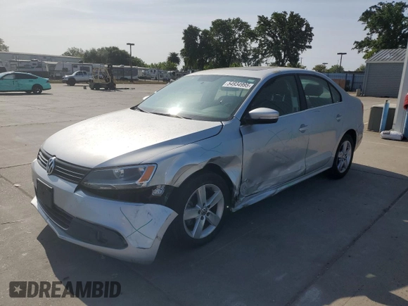 2012 Volkswagen Jetta TDI w/Premium & Nav with VIN 3VWLL7AJ8CM349006, listed as a Copart auction lot 54934995 with 110,596 mi miles and Salvage title. Bid and sale history available at DreamBid. Image 1.