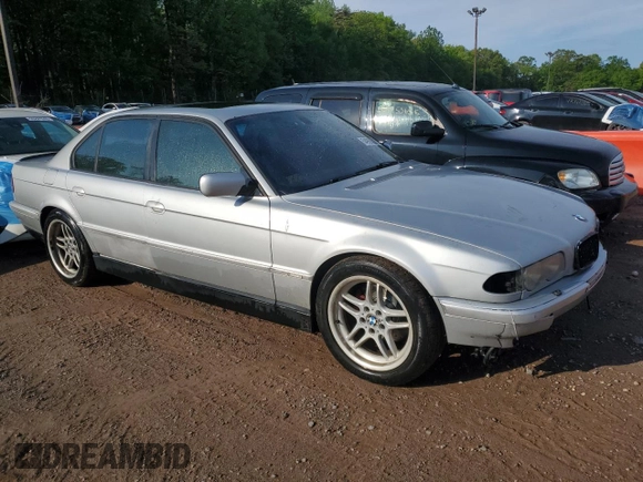 2000 BMW 7 Series 740i with VIN WBAGG834XYDN80320, listed as a Copart auction lot 54906225 with 284,262 mi miles and Salvage Title. Bid and sale history available at DreamBid. Image 4.