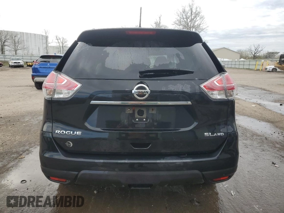 2016 Nissan Rogue S with VIN JN8AT2MVXGW144910, listed as a Copart auction lot 55214625 with 127,384 mi miles and Salvage Title. Bid and sale history available at DreamBid. Image 6.