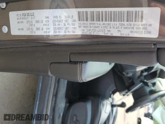 2017 Jeep Cherokee Latitude с VIN 1C4PJMCS9HW657615, выставлен на аукционе Copart как лот 59464265 с пробегом 65 801 миль миль и Списание • Salvage title. История ставок и продаж доступна на DreamBid. Изображение 13.