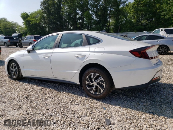 2021 Hyundai Sonata Hybrid Blue with VIN KMHL24JJ3MA022110, listed as a Copart auction lot 55993273 with 21,887 mi miles. Bid and sale history available at carsss.com. Image 2.