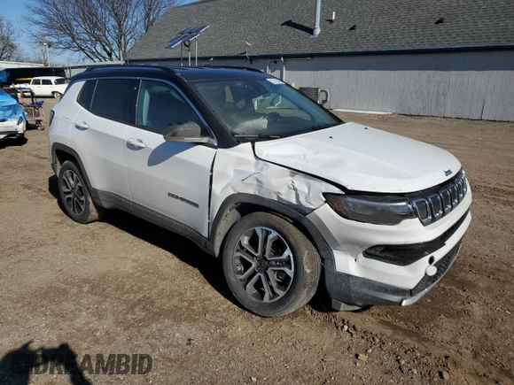 2022 Jeep Compass Limited с VIN 3C4NJDCB3NT132509, выставлен на аукционе Copart как лот 53799475 с пробегом 44 528 миль миль и На запчасти • Non repairable. История ставок и продаж доступна на DreamBid. Изображение 4.