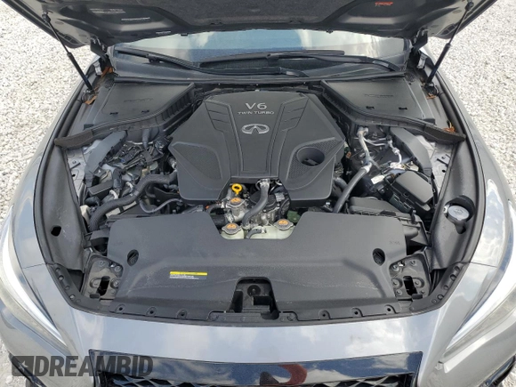 2023 Infiniti Q50 Red Sport 400 with VIN JN1FV7DP8PM570359, listed as a Copart auction lot 42814215 with 8,564 mi miles and Clean Title. Bid and sale history available at DreamBid. Image 11.