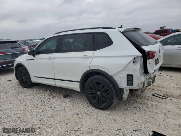 2022 Volkswagen Tiguan SE R-Line Black with VIN 3VVCB7AX0NM169257, listed as a Copart auction lot 43129745 with 59,517 mi miles and Salvage Title. Bid and sale history available at carsss.com. Image 2.