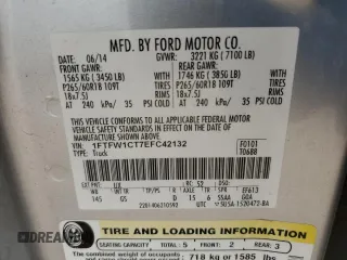 2014 Ford F-150 XL with VIN 1FTFW1CT7EFC42132, listed as a Copart auction lot 83852464 with 90,788 mi miles and Salvage Title. Bid and sale history available at carsss.com. Image 12.