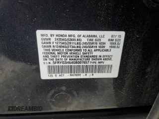 2016 Acura MDX Technology z VIN 5FRYD3H64GB007657, wystawiony jako Copart lot #56003225 z przebiegiem 54 066 mil mil oraz Szkoda całkowita • Salvage title. Historia ofert i sprzedaży dostępna na DreamBid. Obrazek 14.