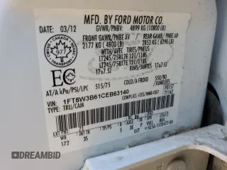 2012 Ford F-350 XL с VIN 1FT8W3B61CEB63140, выставлен на аукционе Copart как лот 47846755 с пробегом 294 228 миль миль и Чистый • Clean title. История ставок и продаж доступна на DreamBid. Изображение 12.