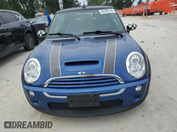 2007 MINI Convertible S with VIN WMWRH33567TJ45123, listed as a Copart auction lot 55702735 with 60,117 mi miles and Salvage title. Bid and sale history available at DreamBid. Image 5.