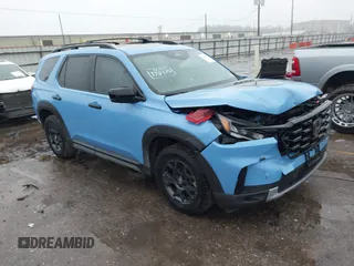 2023 Honda Pilot TrailSport with VIN 5FNYG1H63PB000406, listed as a IAAI auction lot 41454055 with 29,127 mi miles. Bid and sale history available at carsss.com. Image 1.