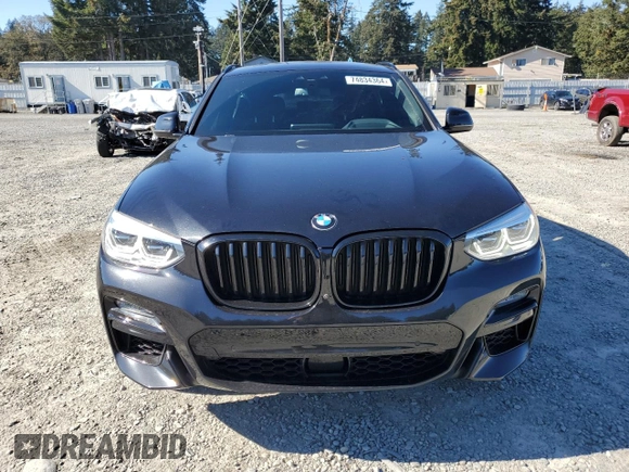 2021 BMW X4 M40i с VIN 5UX2V5C01M9F24036, выставлен на аукционе Copart как лот 74834364 с пробегом 38 185 миль миль и Списание • Salvage title. История ставок и продаж доступна на DreamBid. Изображение 5.