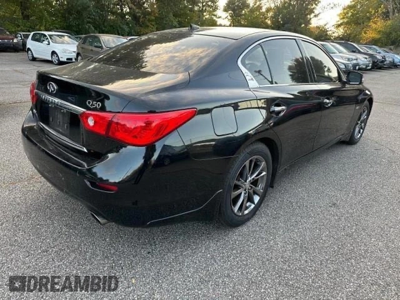 2017 Infiniti Q50 Signature Edition z VIN JN1EV7AR6HM841552, wystawiony jako Copart lot #59060765 z przebiegiem 106 595 mil mil oraz Czysty tytuł • Clean title. Historia ofert i sprzedaży dostępna na DreamBid. Obrazek 4.
