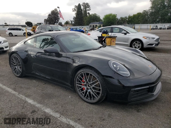 2021 Porsche 911 Carrera S with VIN WP0AB2A95MS222728, listed as a Copart auction lot 52555324 with 14,419 mi miles. Bid and sale history available at carsss.com. Image 4.