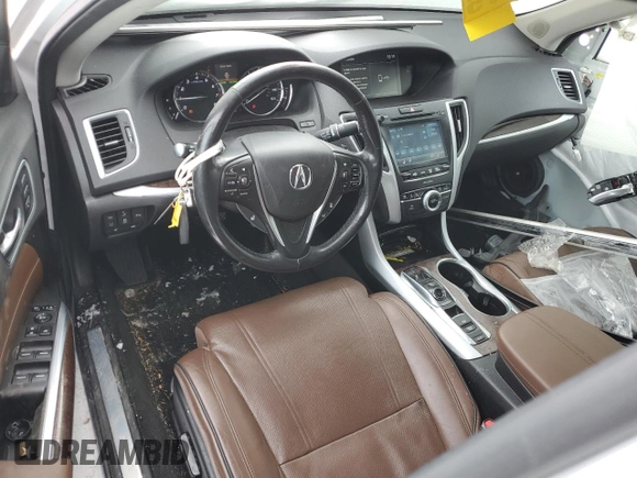 2018 Acura TLX Advance with VIN 19UUB3F70JA005505, listed as a Copart auction lot 45715695 with 49,311 mi miles and Salvage title. Bid and sale history available at DreamBid. Image 8.