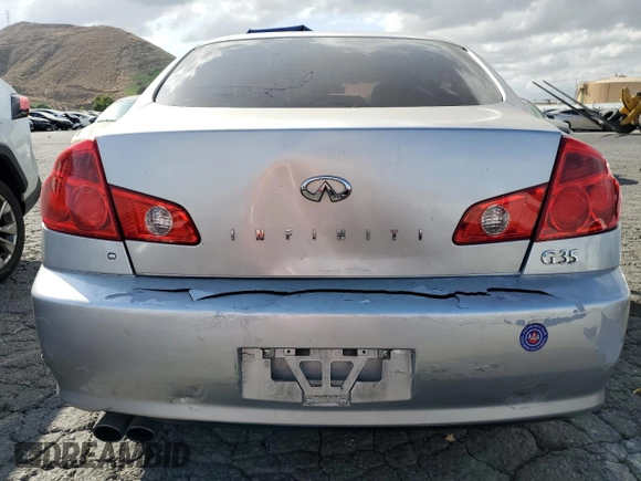 2005 Infiniti G35 with VIN JNKCV51E65M220201, listed as a Copart auction lot 78077374 with 170,754 mi miles and Salvage Title. Bid and sale history available at DreamBid. Image 6.