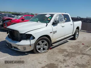 2019 Ram 1500 Classic Lone Star with VIN 1C6RR6LT3KS549552, listed as a IAAI auction lot 36299611 with 1 mi miles. Bid and sale history available at carsss.com. Image 2.