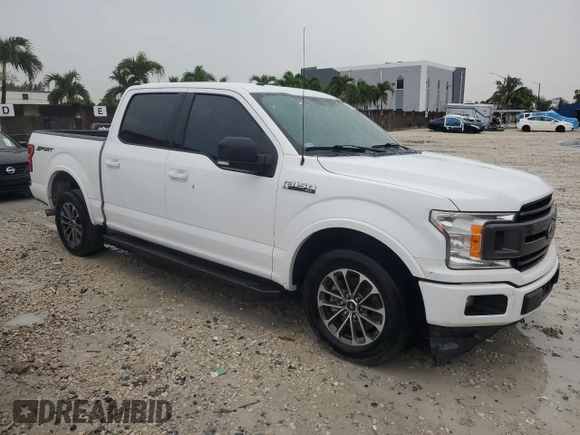 2018 Ford F-150 XL with VIN 1FTEW1CP6JKD50225, listed as a Copart auction lot 59179605 with 105,602 mi miles and Salvage title. Bid and sale history available at DreamBid. Image 4.