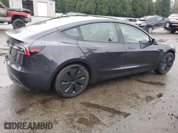 2024 Tesla Model 3 with VIN 5YJ3E1EA4RF730871, listed as a Copart auction lot 49066165 with 9,030 mi miles and Salvage Title. Bid and sale history available at carsss.com. Image 3.