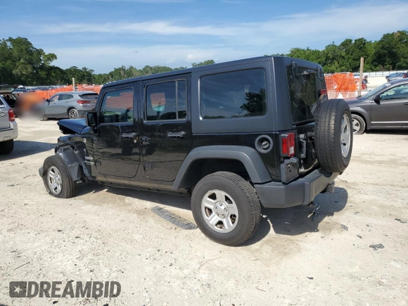 2018 Jeep Wrangler Unlimited Sport with VIN 1C4BJWDG5JL822969, listed as a Copart auction lot 61240135 with 80,276 mi miles and Salvage title. Bid and sale history available at DreamBid. Image 2.