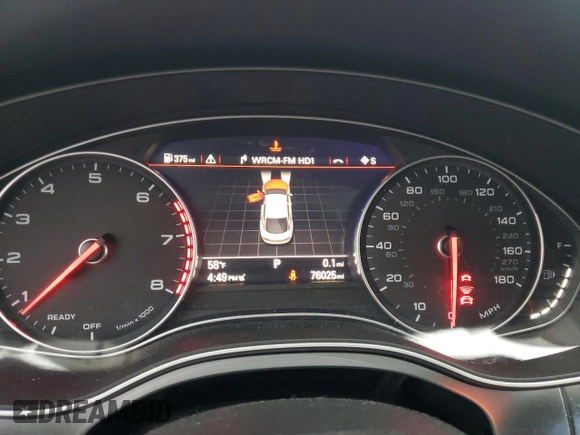 2017 Audi A7 Prestige with VIN WAU22AFC8HN043832, listed as a Copart auction lot 42412214 with 76,025 mi miles. Bid and sale history available at carsss.com. Image 9.