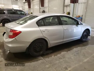 2012 Honda Civic EX with VIN 19XFB2F86CE001842, listed as a Copart auction lot 55585725 with 204,350 mi miles and Salvage Title. Bid and sale history available at DreamBid. Image 3.