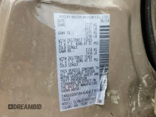 2024 Nissan Frontier SV z VIN 1N6ED1EK5RN666780, wystawiony jako Copart lot #59090905 z przebiegiem Nie podano mil oraz Szkoda całkowita • Salvage title. Historia ofert i sprzedaży dostępna na DreamBid. Obrazek 12.