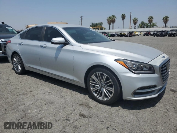 2018 Genesis G80 3.8L with VIN KMHGN4JEXJU244102, listed as a Copart auction lot 58548255 with 53,873 mi miles and Salvage title. Bid and sale history available at DreamBid. Image 4.
