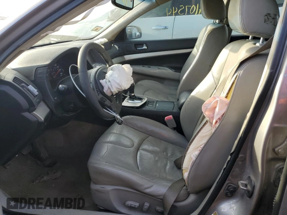 2007 Infiniti G35 G35x with VIN JNKBV61F37M819974, listed as a Copart auction lot 44107544 with 202,214 mi miles and Salvage Title. Bid and sale history available at DreamBid. Image 7.