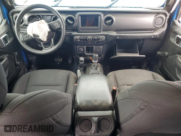 2022 Jeep Wrangler Unlimited Sport with VIN 1C4HJXDN6NW232539, listed as a Copart auction lot 52146025 with 29,571 mi miles and Salvage Title. Bid and sale history available at DreamBid. Image 8.