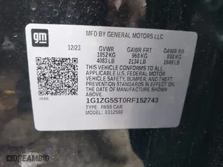 2024 Chevrolet Malibu RS with VIN 1G1ZG5ST0RF152743, listed as a IAAI auction lot 40758422 with 15,052 mi miles. Bid and sale history available at carsss.com. Image 9.