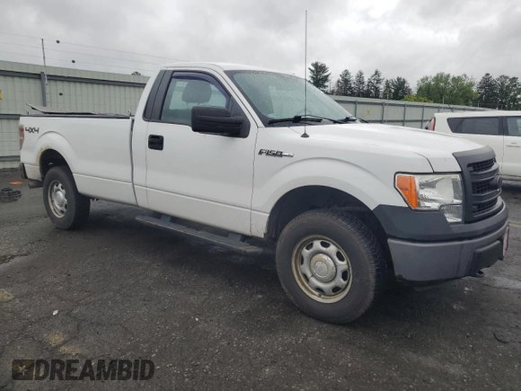 2014 Ford F-150 XL with VIN 1FTNF1EFXEKD42719, listed as a Copart auction lot 57966955 with 136,751 mi miles and Salvage title. Bid and sale history available at DreamBid. Image 4.