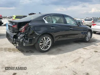 2024 Infiniti Q50 Luxe with VIN JN1EV7BR5RM630469, listed as a Copart auction lot 72450624 with 14,131 mi miles and Salvage Title. Bid and sale history available at DreamBid. Image 3.