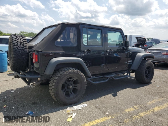 2015 Jeep Wrangler Unlimited Sport with VIN 1C4BJWDG1FL668395, listed as a Copart auction lot 64035035 with 79,972 mi miles and Salvage title. Bid and sale history available at DreamBid. Image 3.