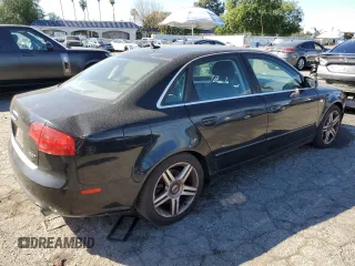 2007 Audi A4 2.0T with VIN WAUAF78E37A039291, listed as a Copart auction lot 47048265 with 120,531 mi miles and Salvage Title. Bid and sale history available at carsss.com. Image 3.